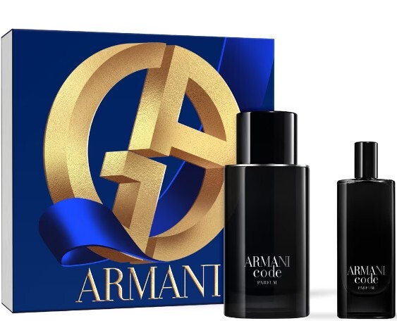 Giorgio Armani Code Parfum dárková sada pro muže parfémovaná voda 75 ml + parfémovaná voda 15 ml